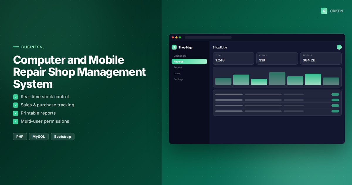 Computer and Mobile Repair Shop Management System