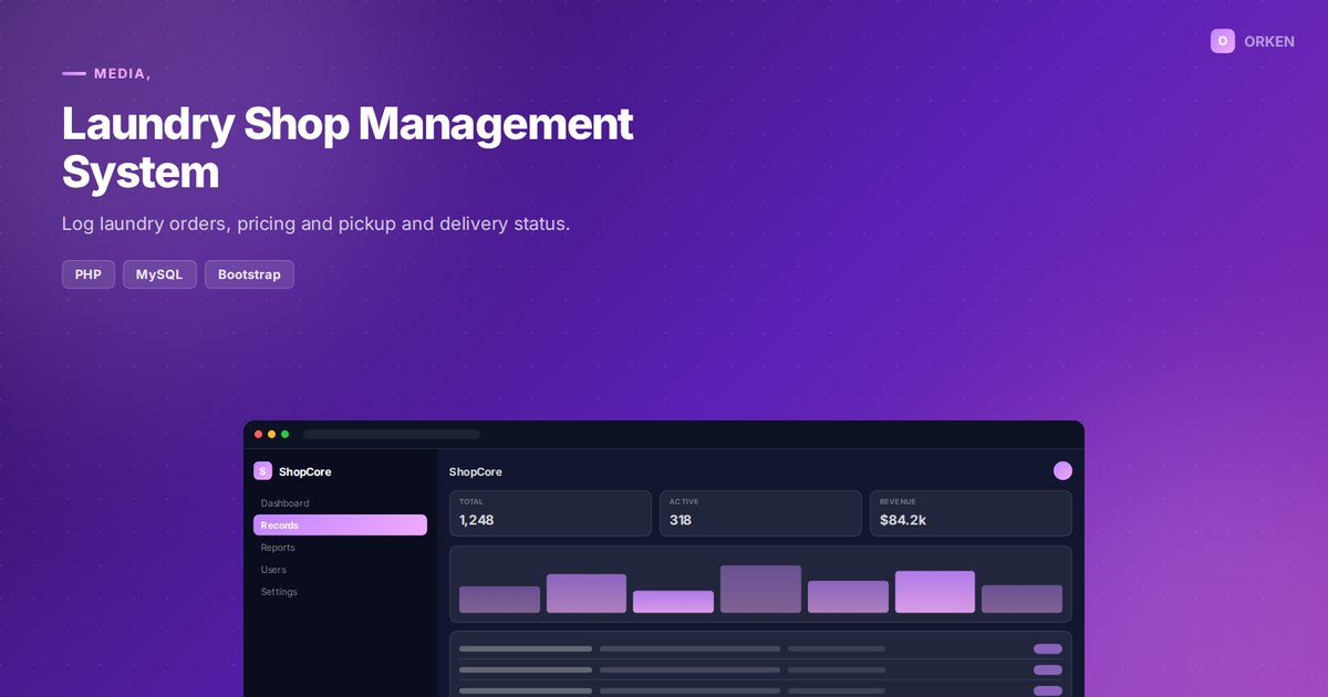 Laundry Shop Management System