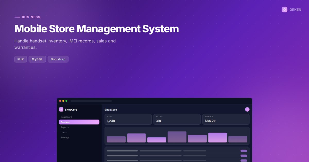 Mobile Store Management System