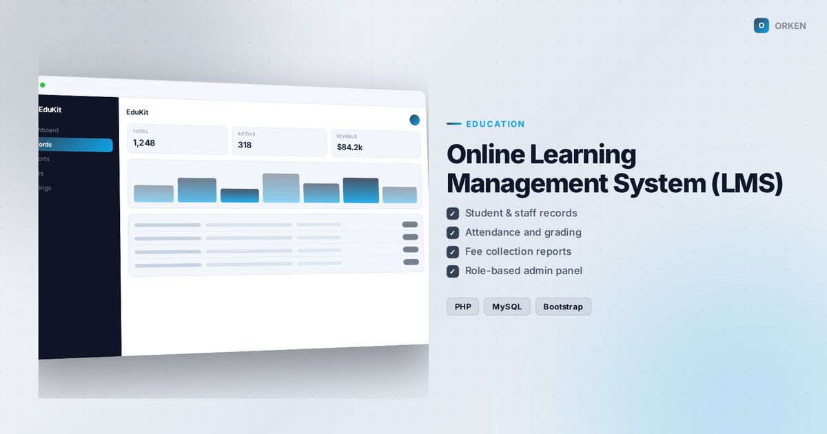 Online Learning Management System (LMS)