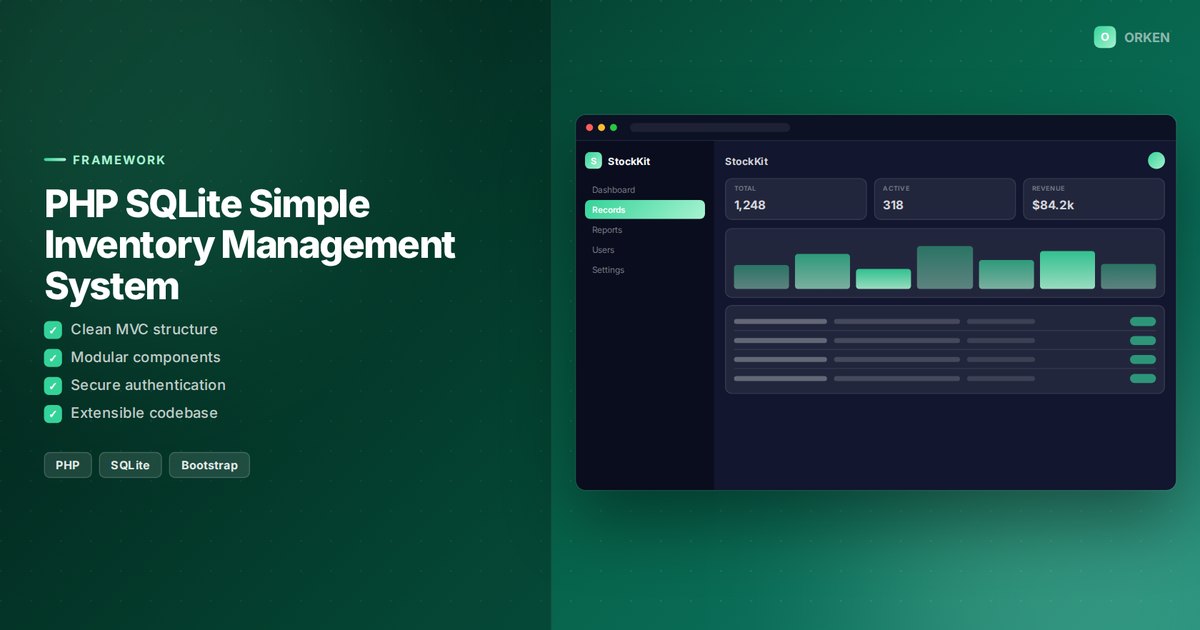PHP SQLite Simple Inventory Management System