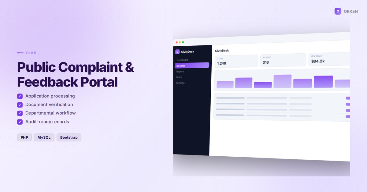 Public Complaint & Feedback Portal